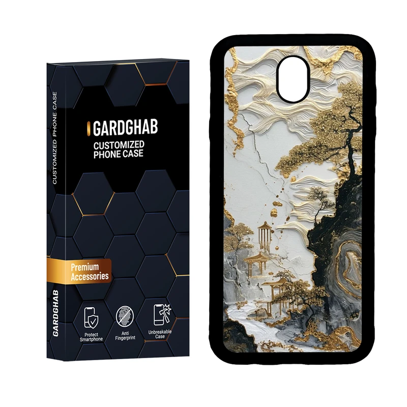 کاور گارد قاب مدل دور ژله ای هنری مناسب برای گوشی موبایل سامسونگ Galaxy J7 Pro