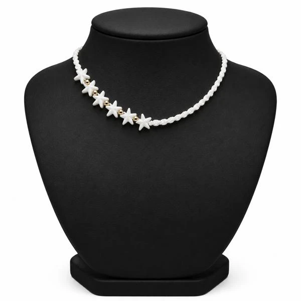 گردنبند زنانه مدل بافت ستاره ساحلی