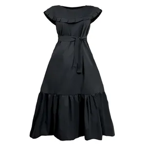 پیراهن زنانه مدل  سرشانه چین دار کد 1062C