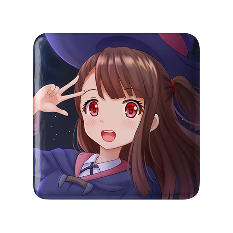 مگنت خندالو طرح اکو انیمه جادوگران کوچک Little Witch Academia  مدل مربعی کد 22891