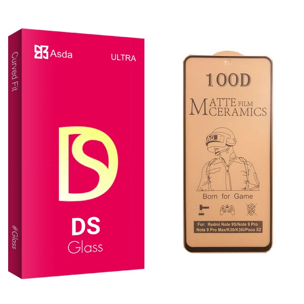 محافظ صفحه نمایش سرامیکی آسدا مدل DS glass مناسب برای گوشی موبایل شیائومی Redmi Note 9 Pro Max