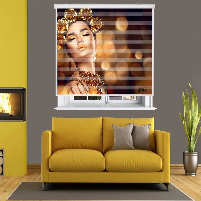 پرده زبرا زیو کد W4028 سایز 150X150 سانتی متر