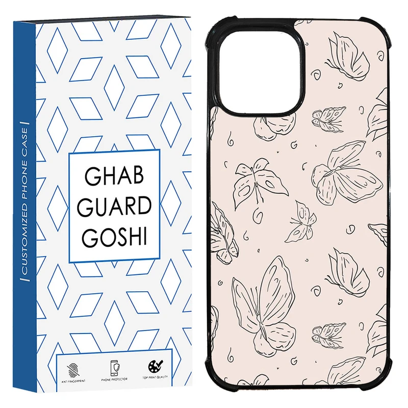 کاور قاب گارد گوشی طرح پروانه کد TPU-238 مناسب برای گوشی موبایل اپل Iphone 13 / 14