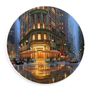 دیوارکوب طرح شهر بارانی مدل wtb877