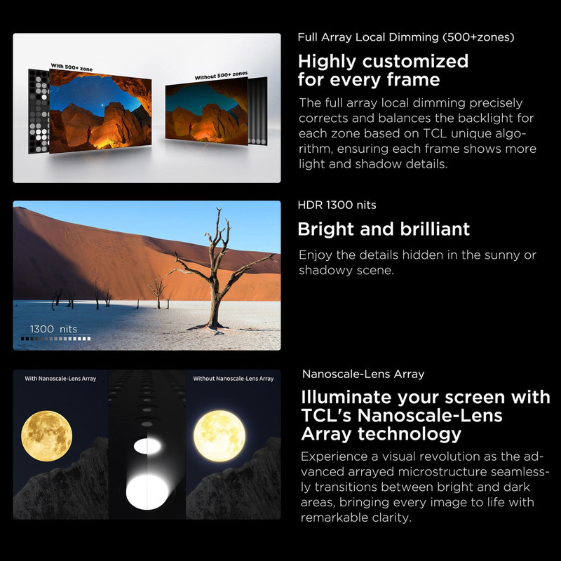 تلویزیون ال ای دی هوشمند تی سی ال مدل 98C755 سایز 98 اینچ