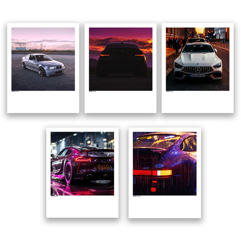 آویز تزیینی عرش مدل فانتزی ماشین کد Asa294 مجموعه پنچ عددی 