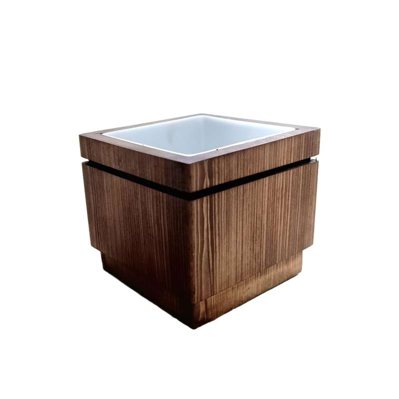 گلدان مدل چوبی مربع کد e006