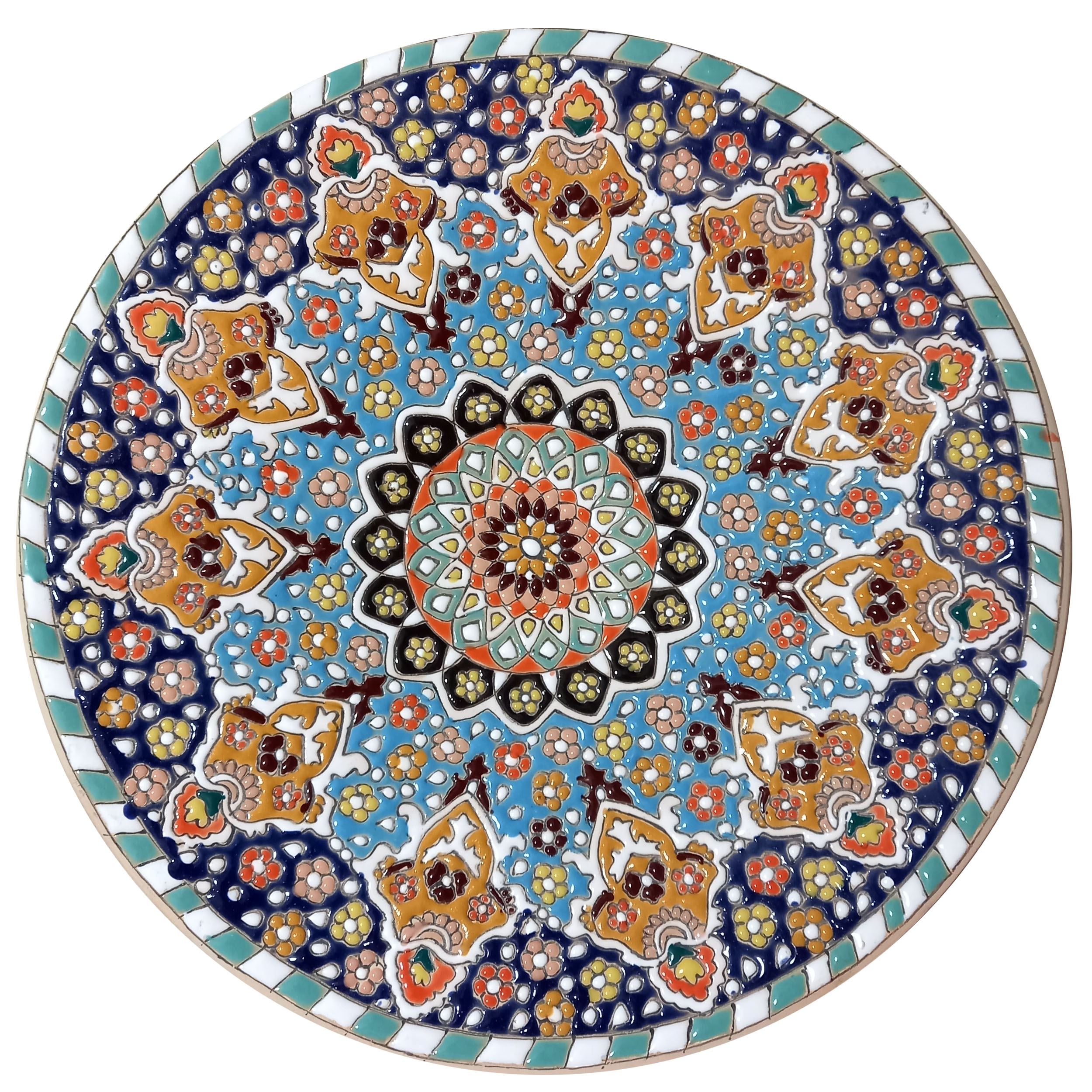 بشقاب میناکاری سفالی مدل D25-S7