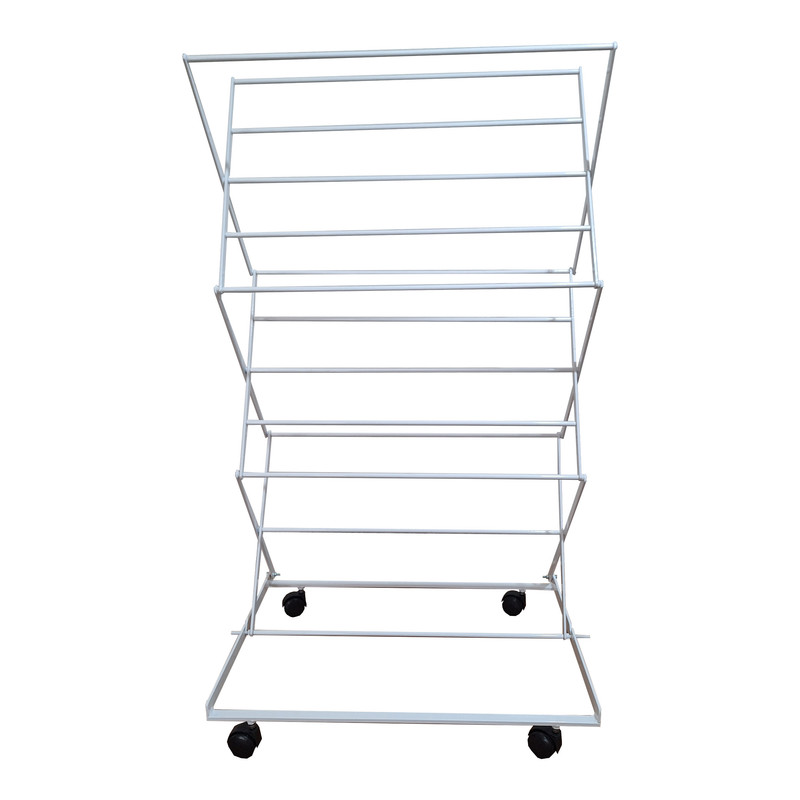 بند رخت مدل سیار سفید آکاردئونی  کد13  تسمه