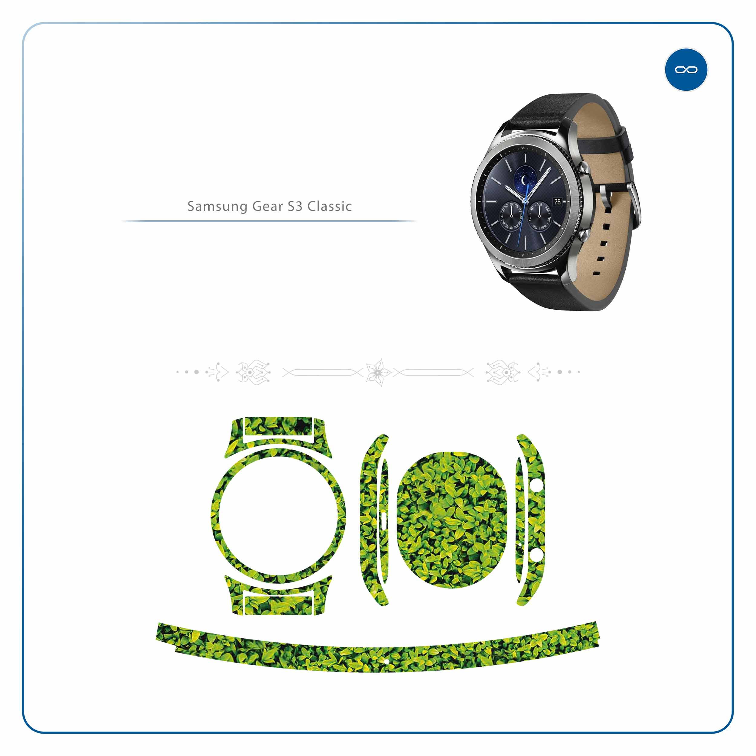 برچسب ماهوت طرح Leafs مناسب برای ساعت هوشمند سامسونگ Galaxy Gear S3 Classic