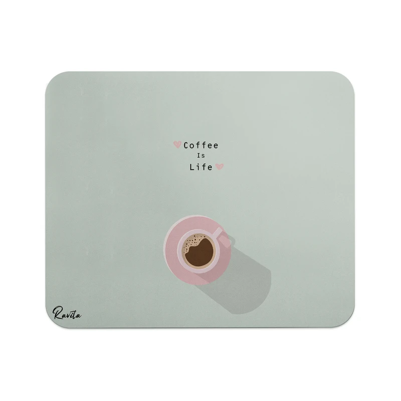 ماوس پد راویتا مدل قهوه زندگی است کد 3573 سایز 24*19 سانتی متر