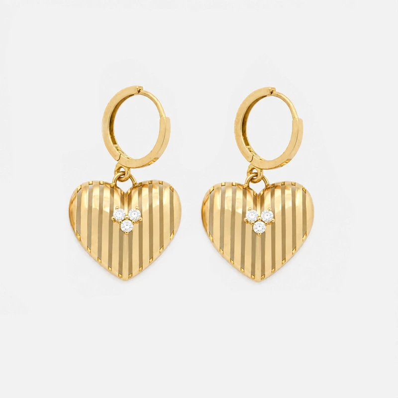 گوشواره حلقه‌ای طلا 18 عیار زنانه مایا ماهک مدل هرموس ME1296