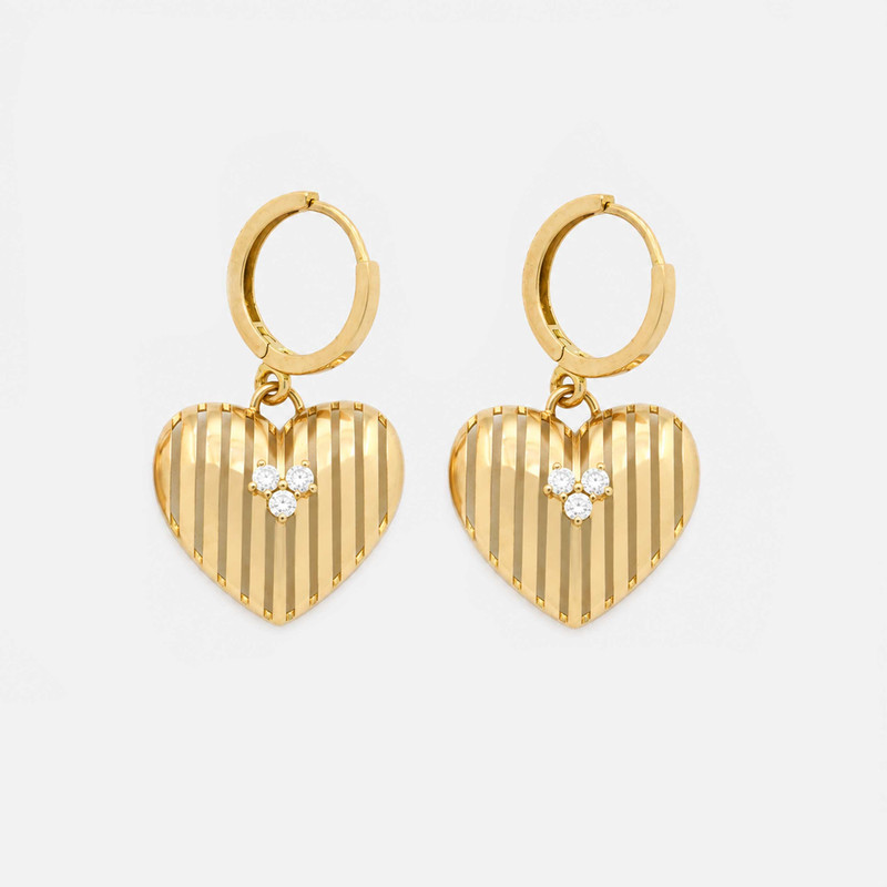 گوشواره حلقه‌ای طلا 18 عیار زنانه مایا ماهک مدل هرموس ME1296