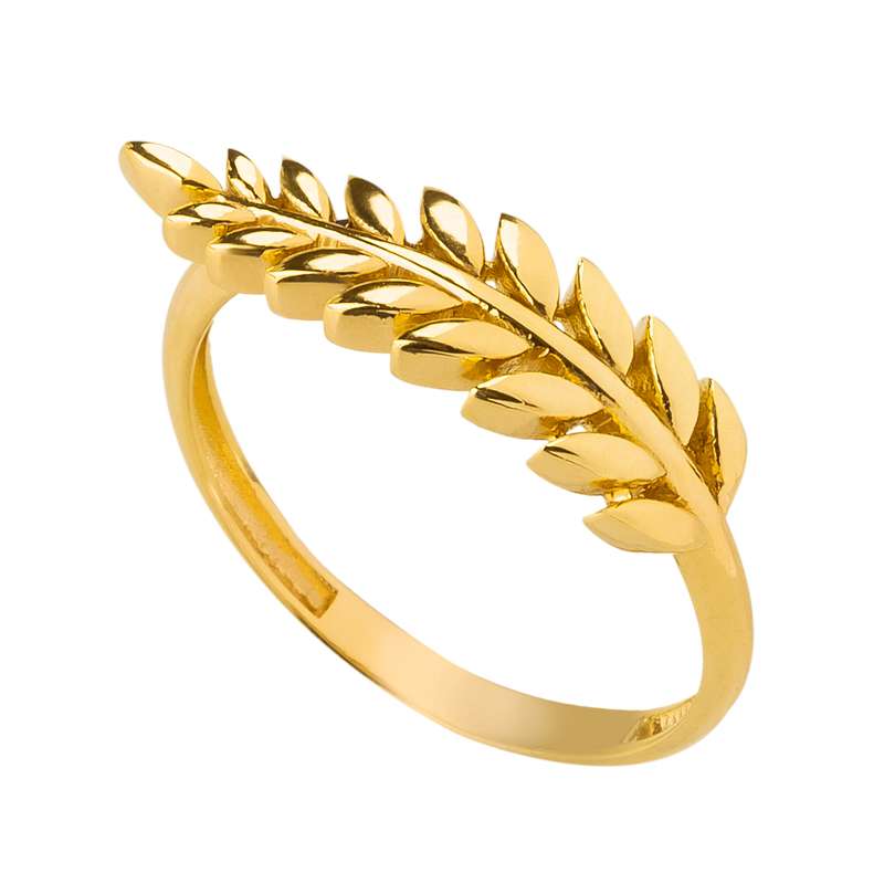 انگشتر طلا 18 عیار زنانه کاکامی مدل گندم کد 323