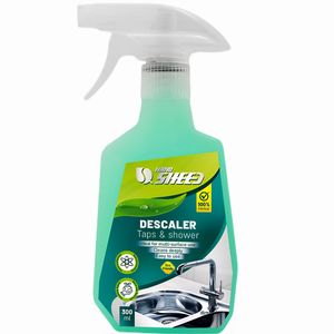 اسپری رسوب زدای سینک و شیرآلات نانوشید مدل descaler taps & shower حجم 300 میلی لیتر
