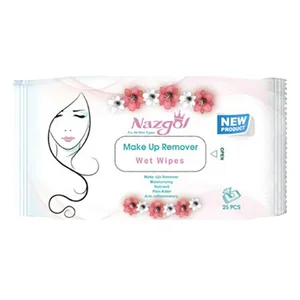 دستمال مرطوب نازگل مدل 01 بسته 25 عددی