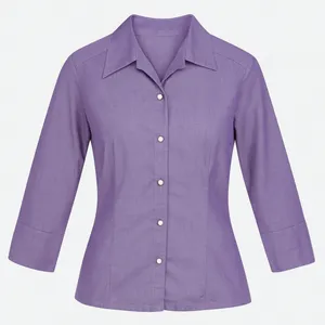 شومیز آستین بلند یقه برگردان زنانه کد 1617