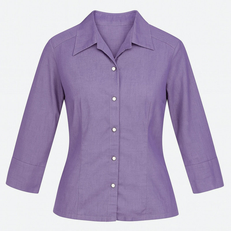 شومیز آستین بلند یقه برگردان زنانه کد 1617