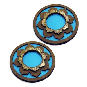جاشمعی طرح گل بسته 2 عددی