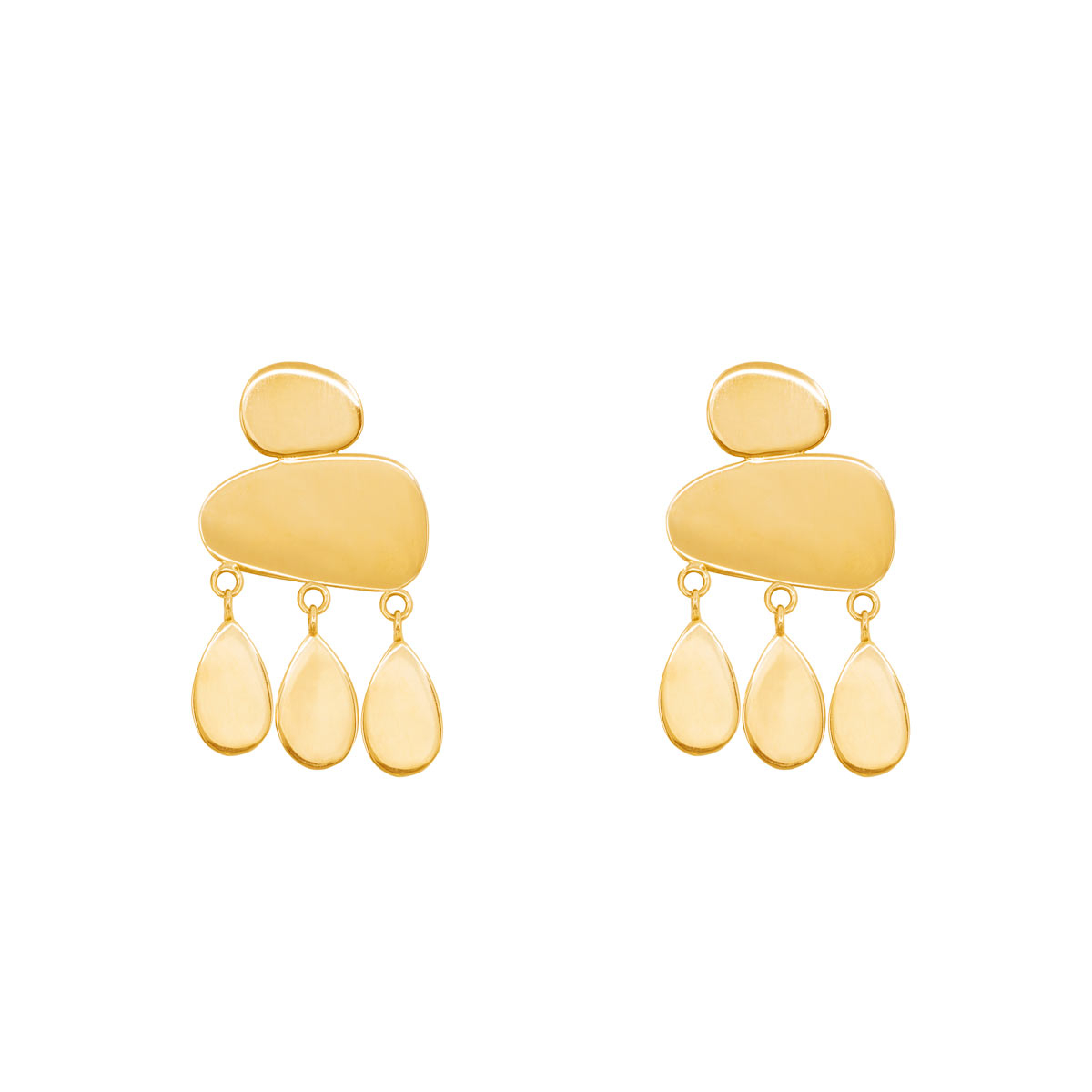 گوشواره طلا 18 عیار زنانه پرسته مدل قطره باران