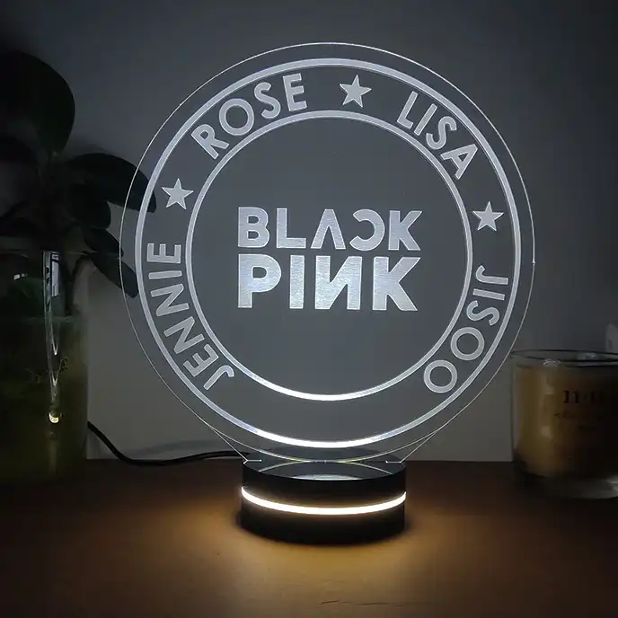 چراغ خواب مدل 3D-602 طرح گروه بلک پینک BLACKPINK