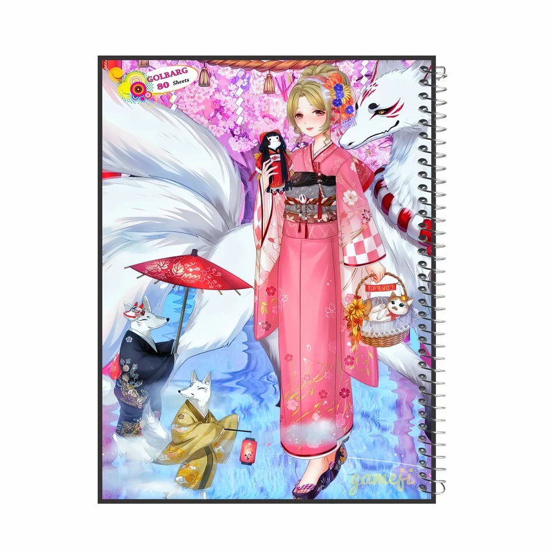 دفتر مشق 80 برگ گلبرگ طرح انیمه کد 803786