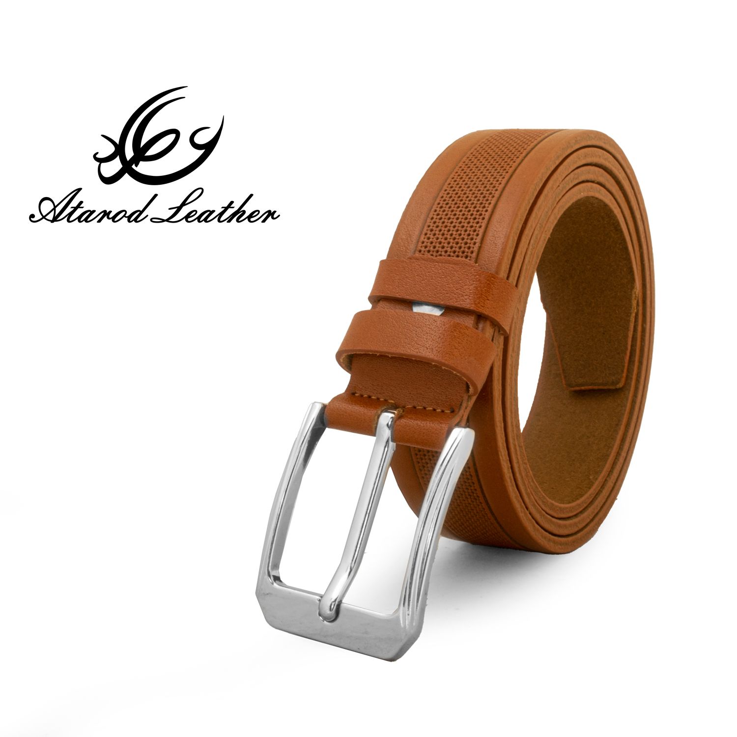 کمربند مردانه چرم عطارد مدل چرم طبیعی گاومیش کد B57 -  - 5