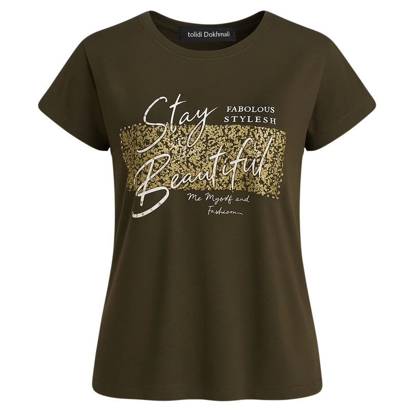 تی‌شرت آستین کوتاه زنانه مدل رزیتا کد 07