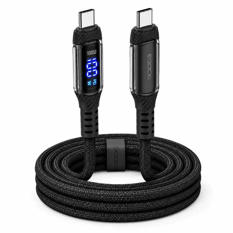 کابل USB-C توکی مدل LED-S22 Ultra-100W با طول ۱متر