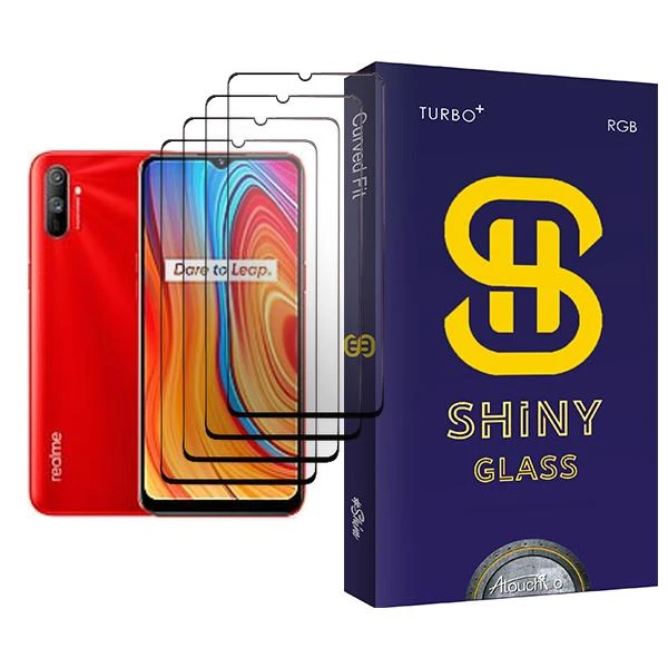 محافظ صفحه نمایش آتوچبو مدل Shiny Glass MIX004 مناسب برای گوشی موبایل ریلمی C3 بسته چهار عددی
