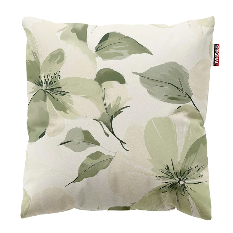 کوسن پاد آفرین مدل مینیمال طرح گل و برگ کد PK303280 سایز 30*30 سانتی متر