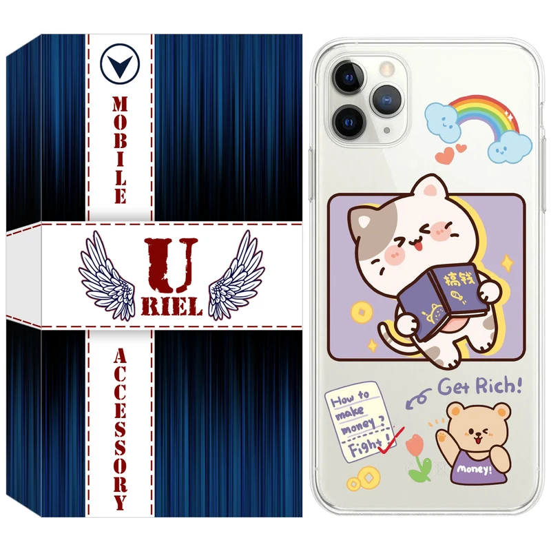 کاور یوریل مدل Clear کد 12 طرح گربه مناسب برای گوشی موبایل اپل iPhone 11 Pro Max