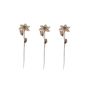 گل فیروزه کوبی مسی کد 574 بسته 3 عددی