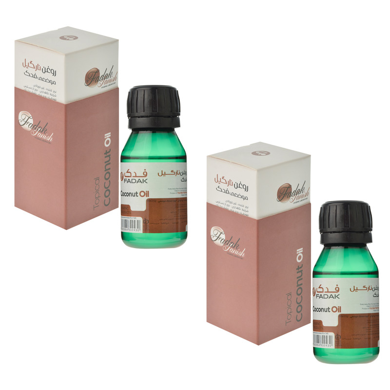 روغن نارگیل فدک تانیش مدل CoCO مناسب برای انواع پوست و مو حجم 50 میلی لیتر بسته دو عددی
