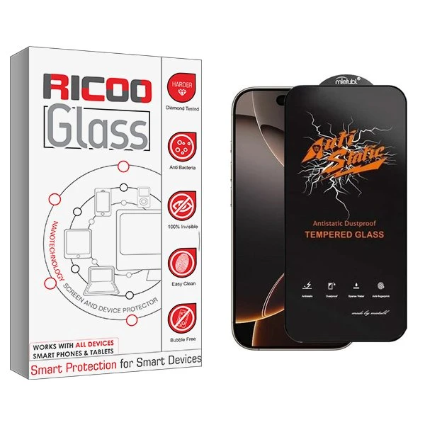 محافظ صفحه نمایش ریکو مدل RiC2newpkg Antistatic مناسب برای گوشی موبایل اپل iPhone 16 Pro