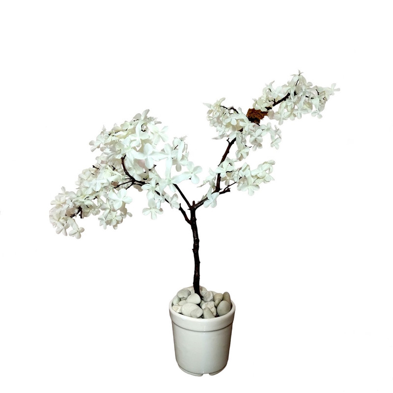 درختچه مصنوعی طرح شکوفه سفید مدل ZG_120