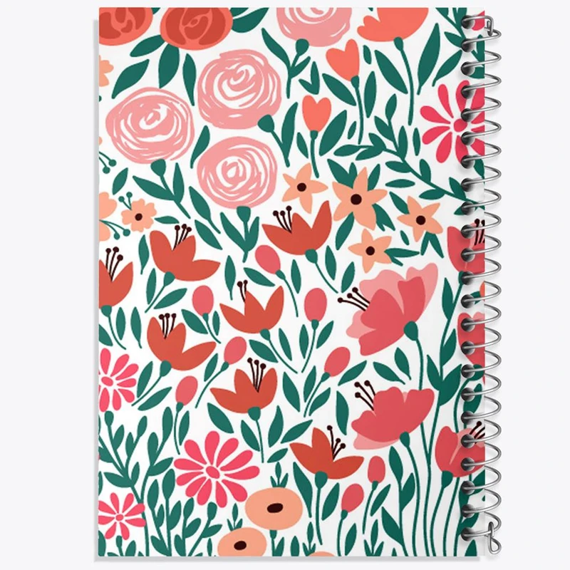 دفتر شطرنجی 50 برگ خندالو طرح گل گلی کد 2239