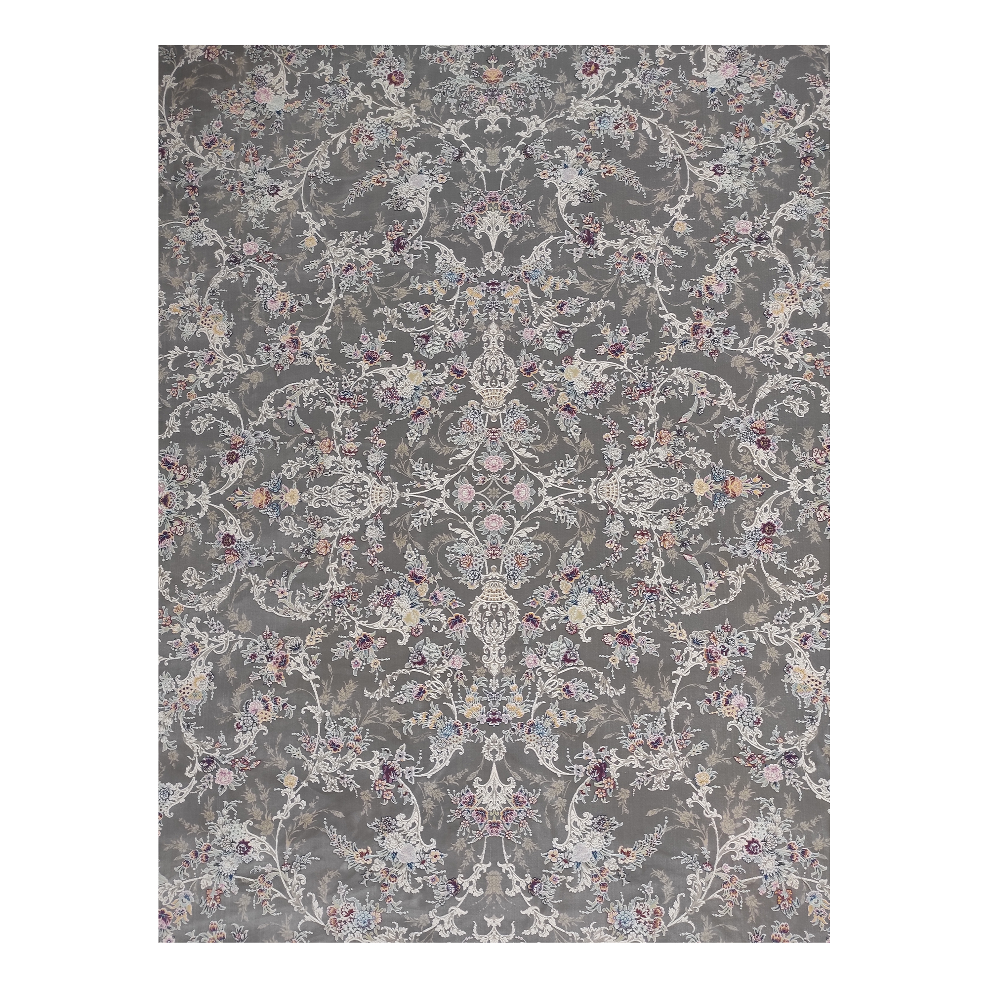 فرش ماشینی مشهد کد 813012 زمینه طوسی