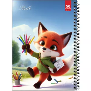 دفتر نقاشی 50 برگ انتشارات بله طرح روباه کوچولوی نقاش کد A4-L297