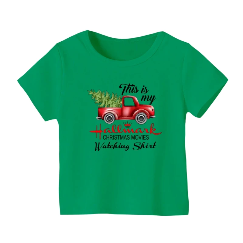 تی شرت آستین کوتاه بچگانه مدل ماشین کریسمس کد 3