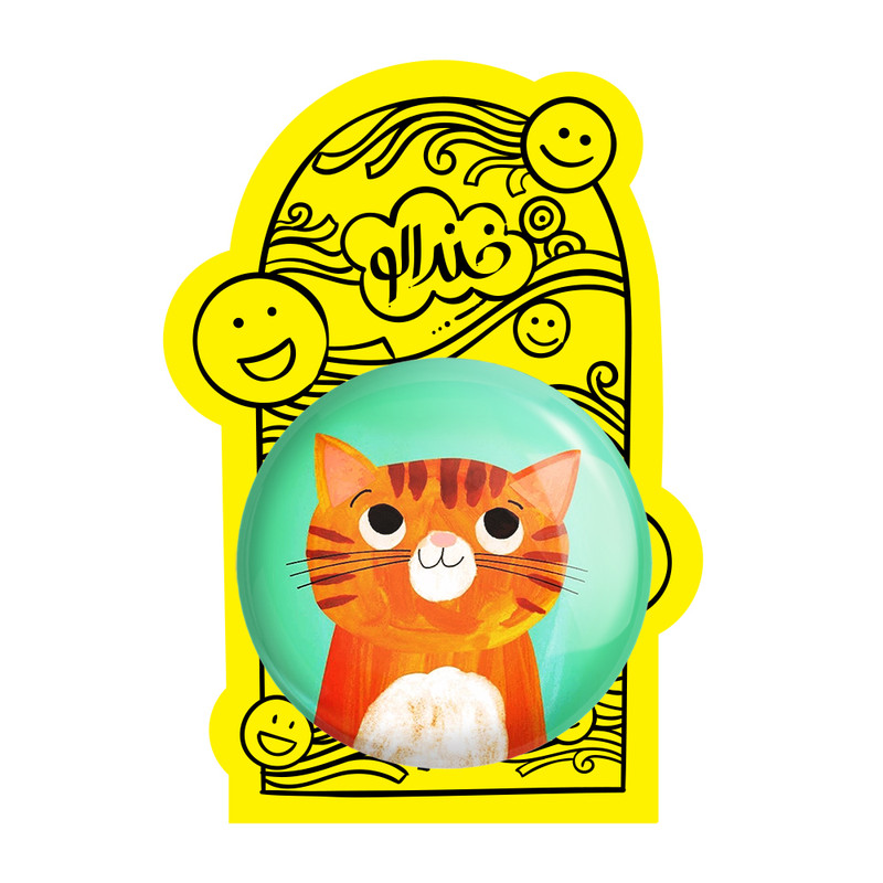 آینه جیبی خندالو طرح گربه مدل تاشو کد 5203