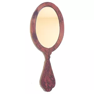 آینه آرایشی مدل چوبی طرح دختر کهکشان