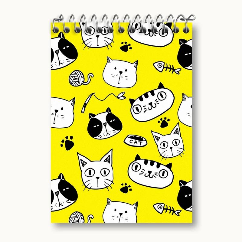دفتر یادداشت 50 برگ خندالو مدل گربه (Cat) کد N271