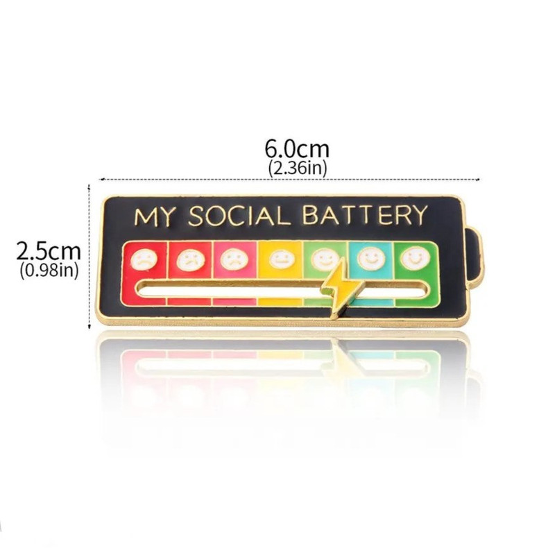 سنجاق سینه زنانه مدل   وضعیت خلق وخوی باتری