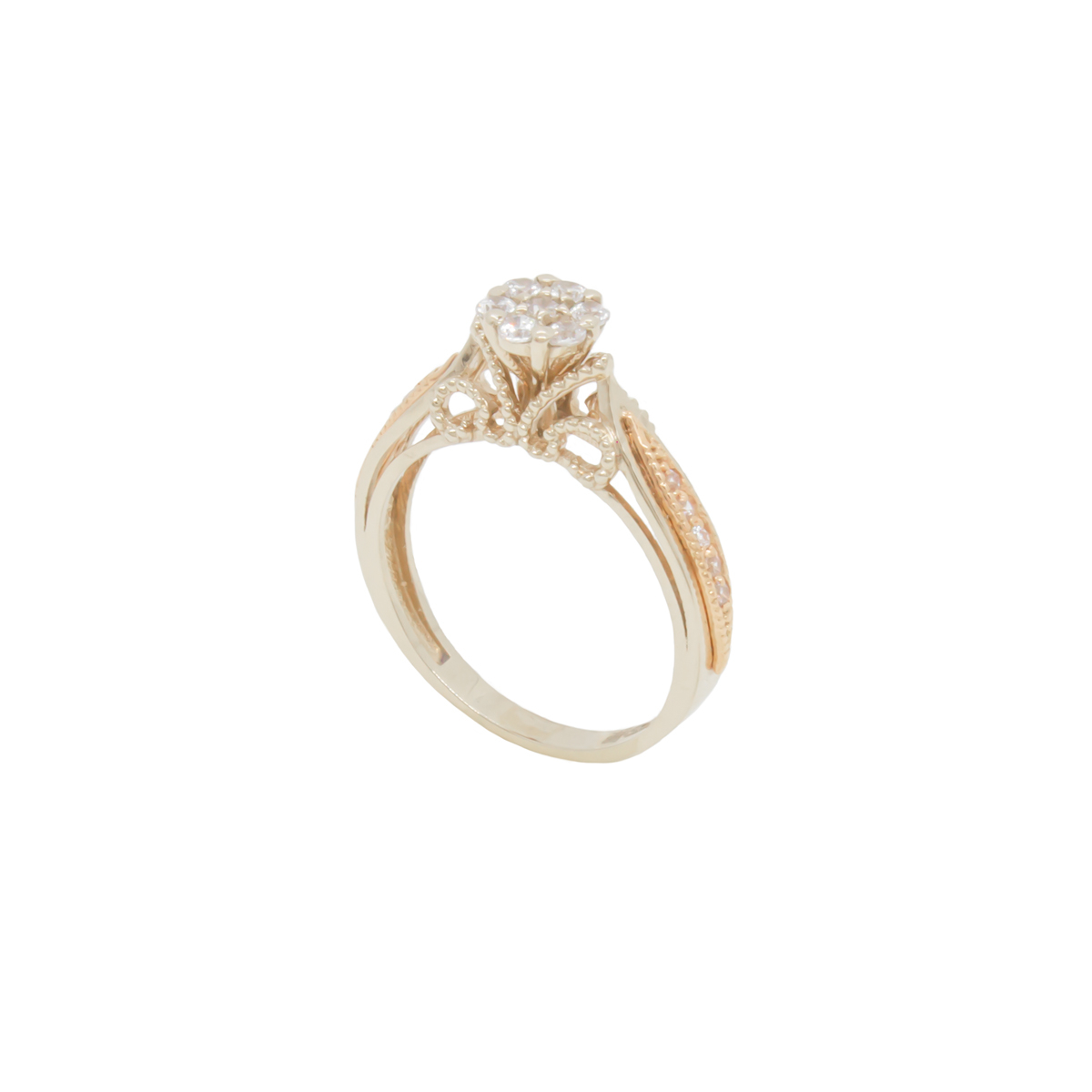 انگشتر طلا 18 عیار زنانه مدل فلاور کد B0023