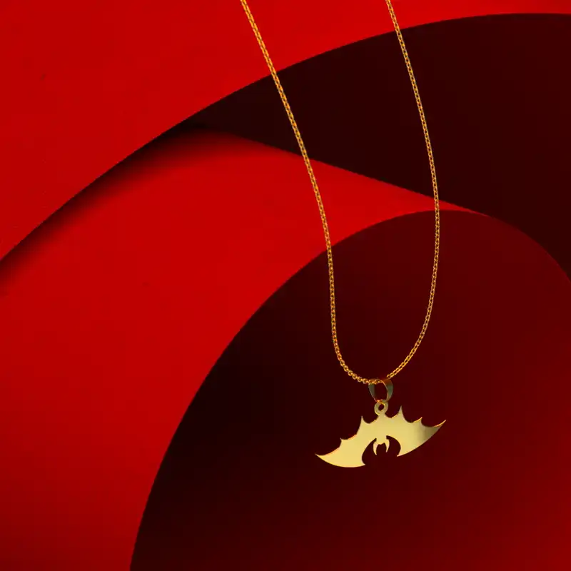 گردنبند طلا 18 عیار زنانه مدوپد مدل هالووین کد G3-1-1225