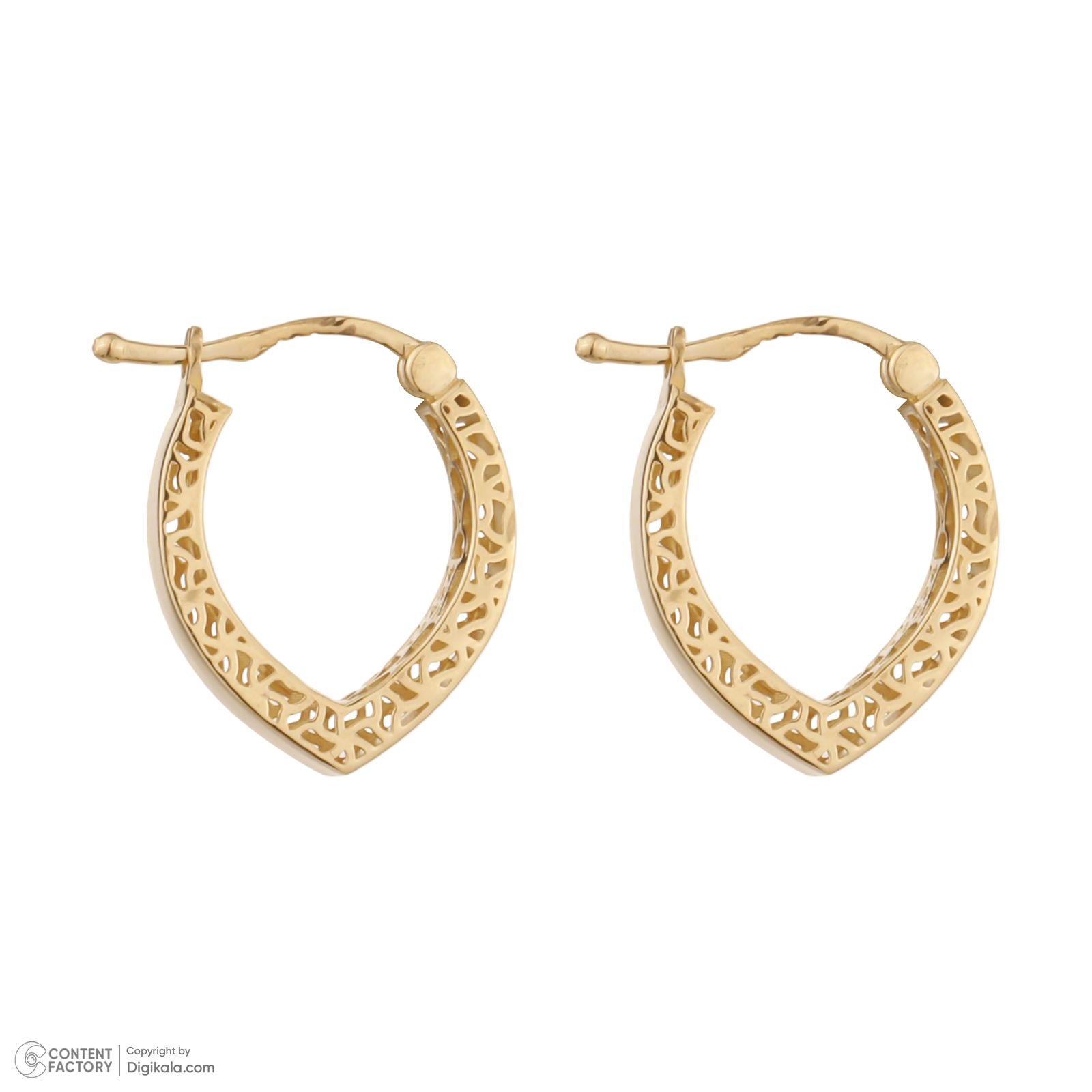 گوشواره طلا کم اجرت 18 عیار زنانه گلدم مدل E-2311016 -  - 3