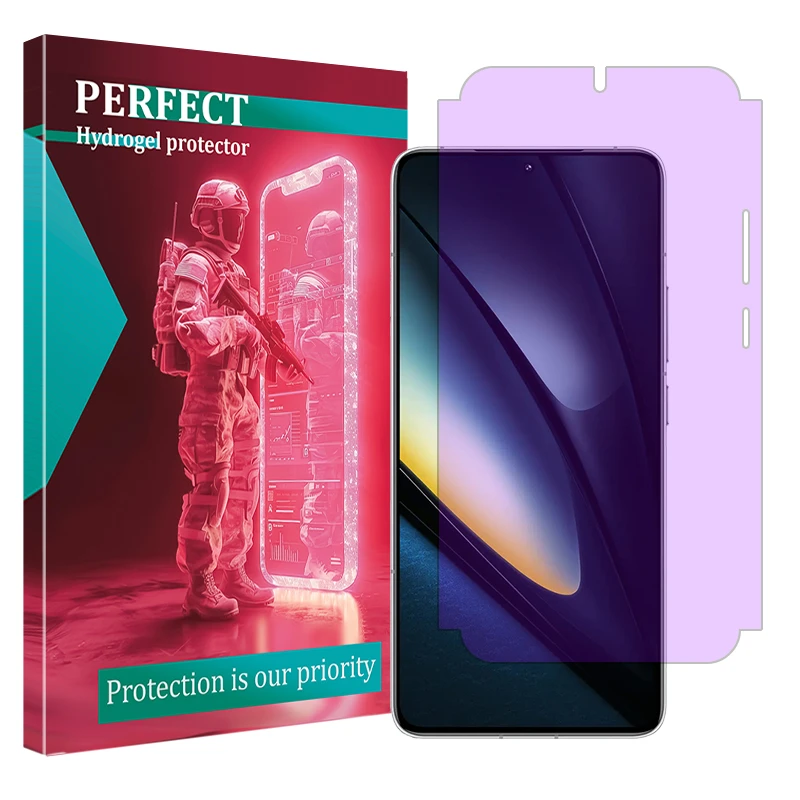 محافظ صفحه نمایش پرفکت مدل ضد اشعه بنفش مناسب برای گوشی موبایل شیائومی Poco F6 Pro