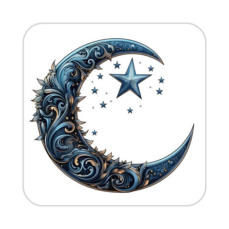 زیر لیوانی کاکتی طرح ماه و ستاره مدل mp53052