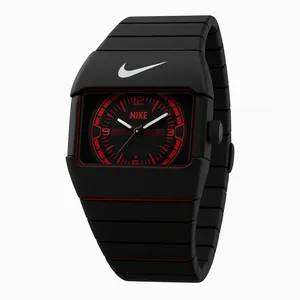 ساعت مچی عقربه‌ای کوارتز مردانه مدل اسپرت بند کربنی سبک قفل مخفی کد ۴